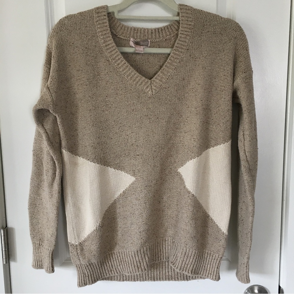 Tan and Sparkle Sweater